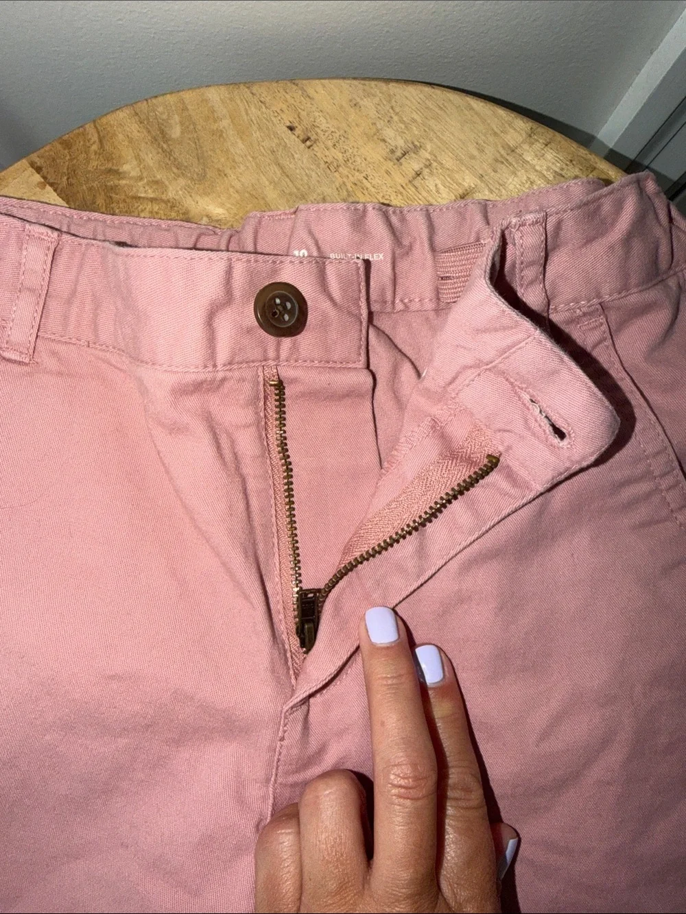 Old Navy Boys Mauve Pink Chino Bermuda Shorts